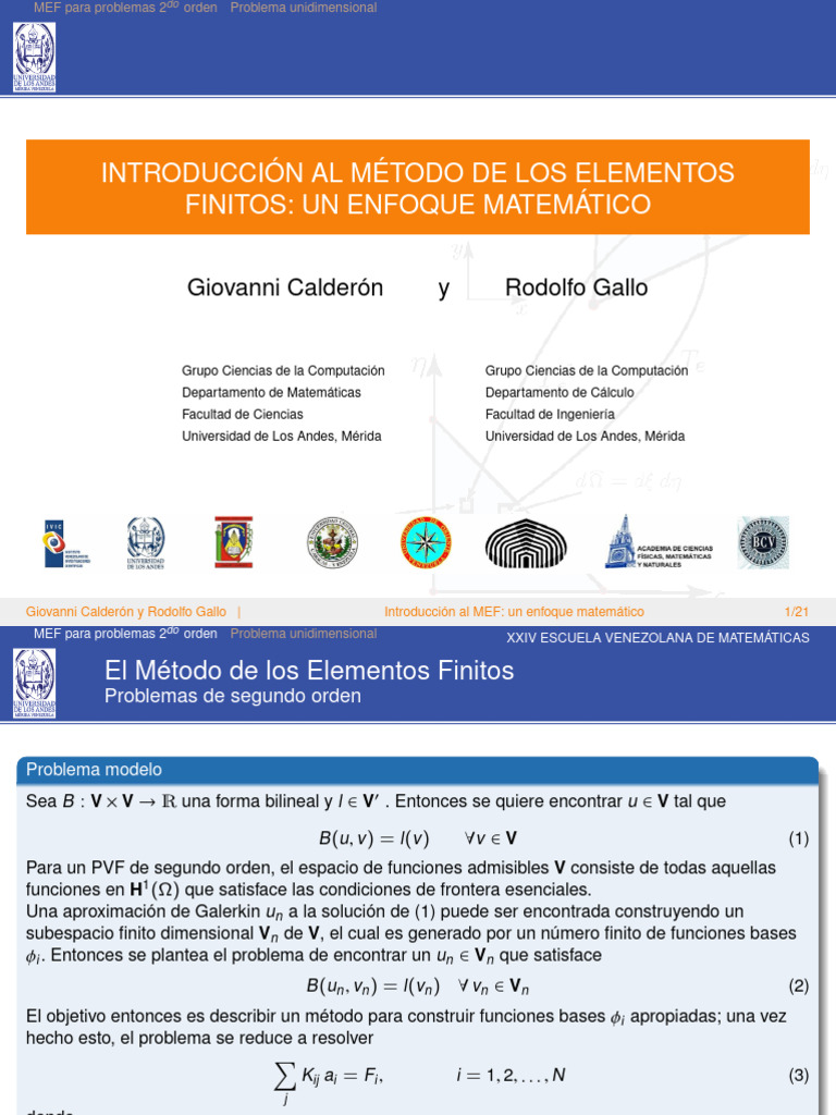 MEF en 1D para Problemas 2do Orden | PDF | Método de elementos finitos ...