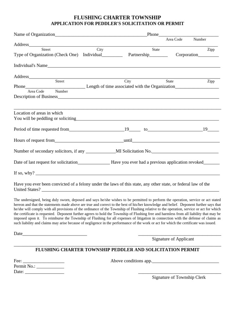 PEDDLERS APPLICATION | PDF | Common Law | Justice