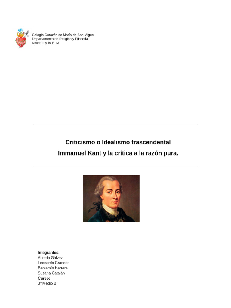 Critica A La Razon Pura | PDF | Immanuel Kant | Conocimiento