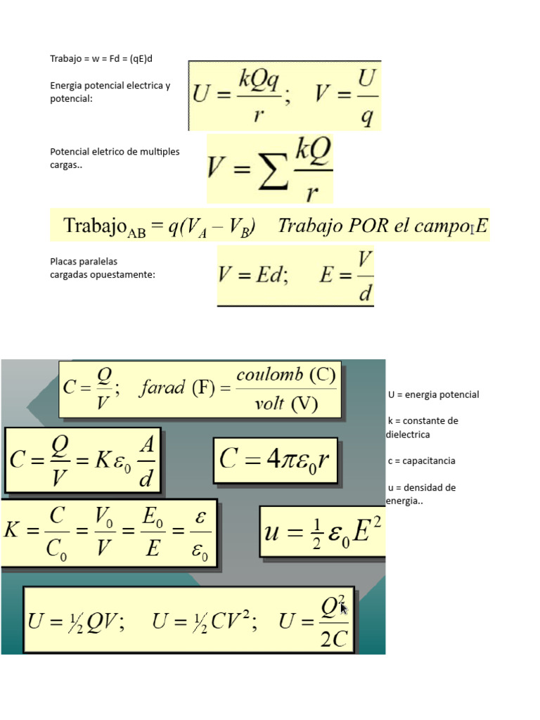 Formulas Electricidad | PDF