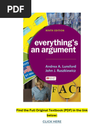 Everything's An Argument 9th Edition PDF