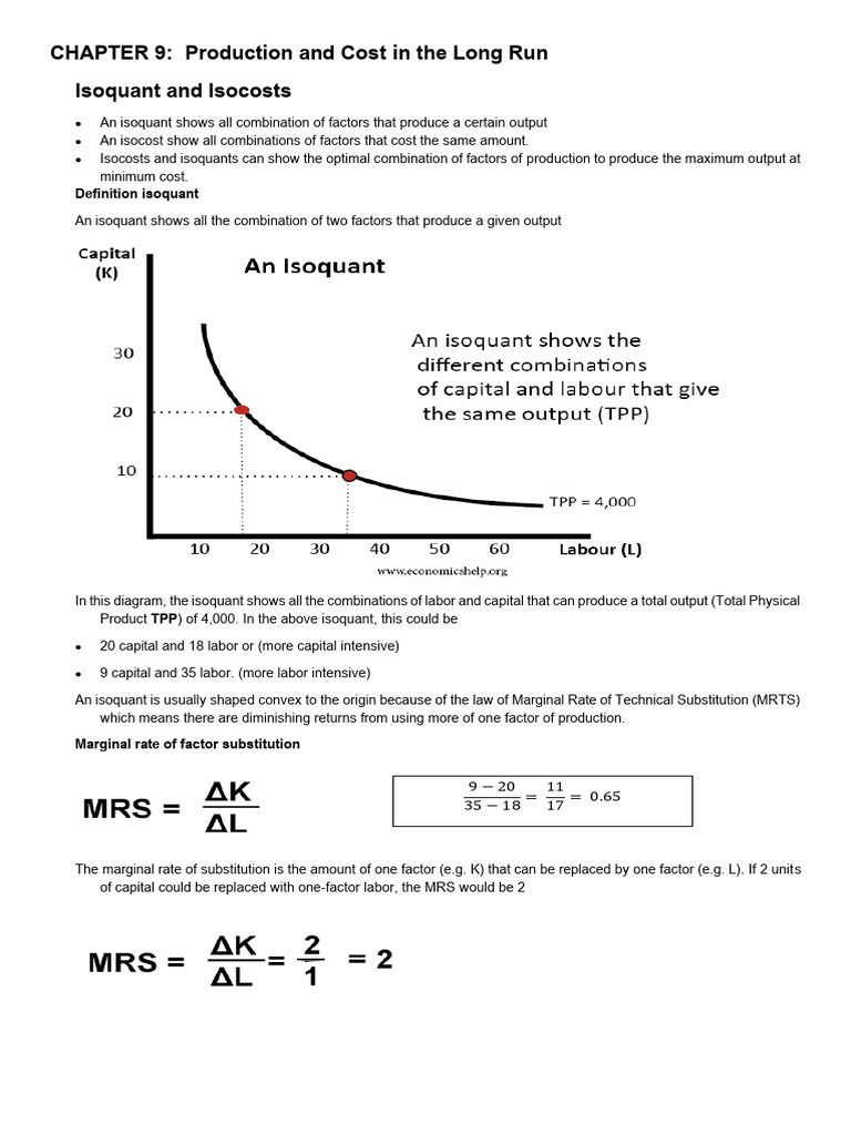 Long-Run Production and Cost Analysis | PDF | Economies Of Scale ...