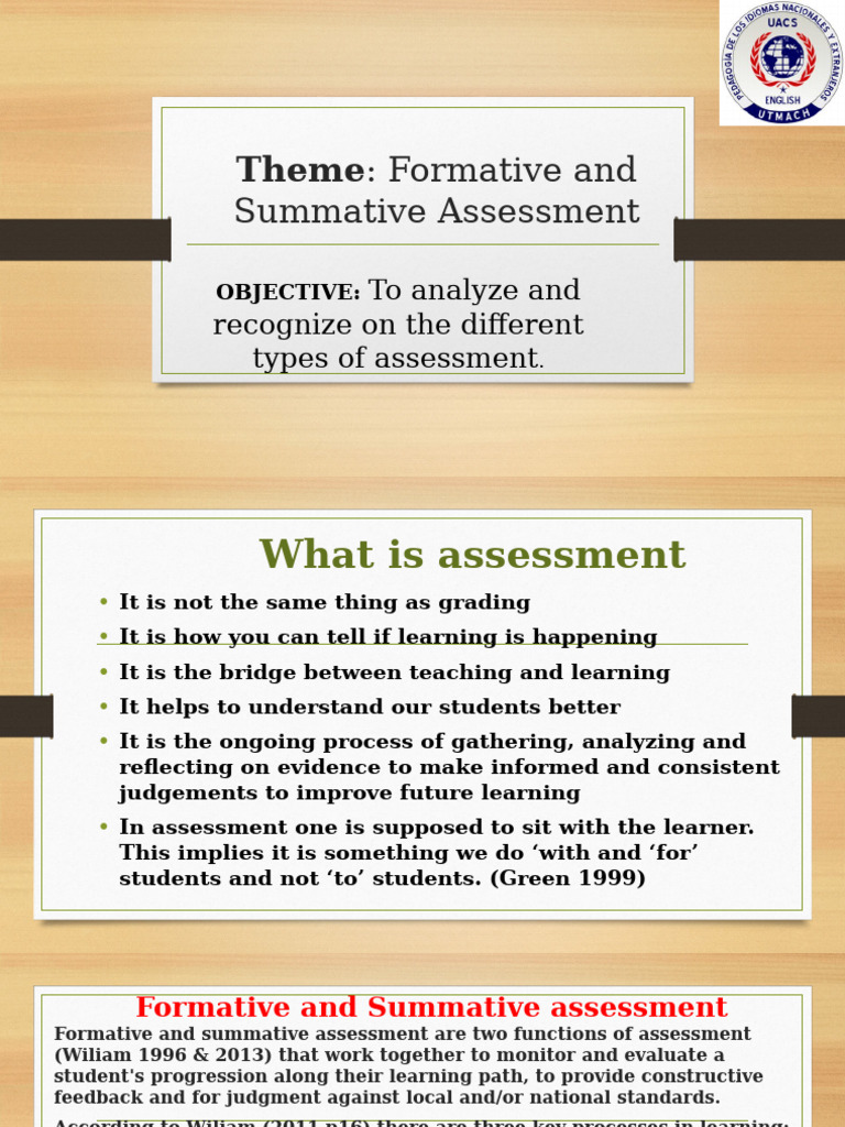Formative vs. Summative Assessment Guide | PDF | Educational Assessment ...
