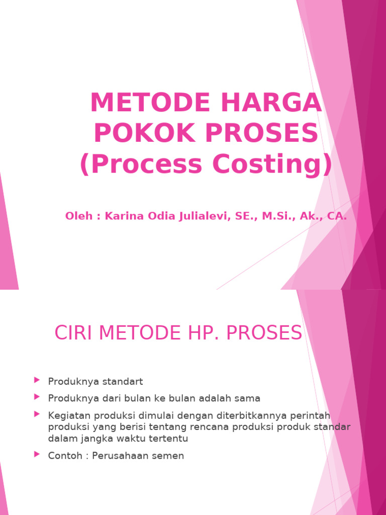Process Costing Simple Meaning