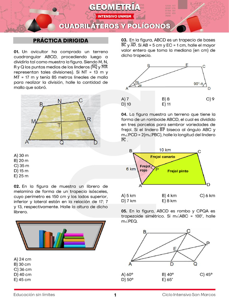 Cálculo de malla en terreno cuadrangular | PDF
