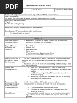 Unit Lesson Plan