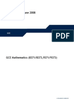 Mathsjune 08 Markschemes