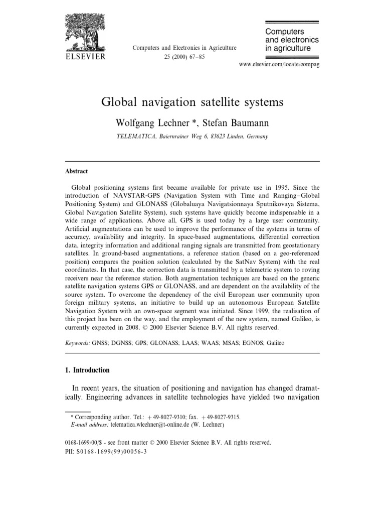 Global Navigation Satellite Systems | PDF | Global Positioning System ...