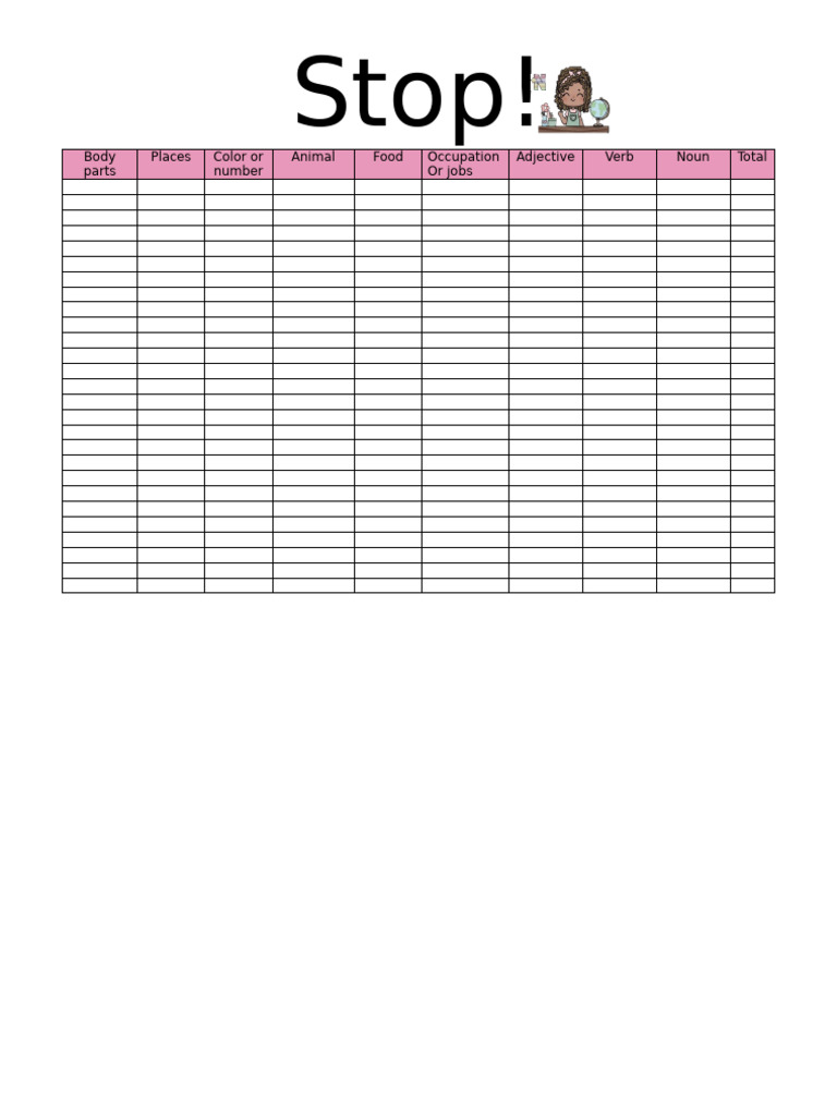 Stop Game | PDF