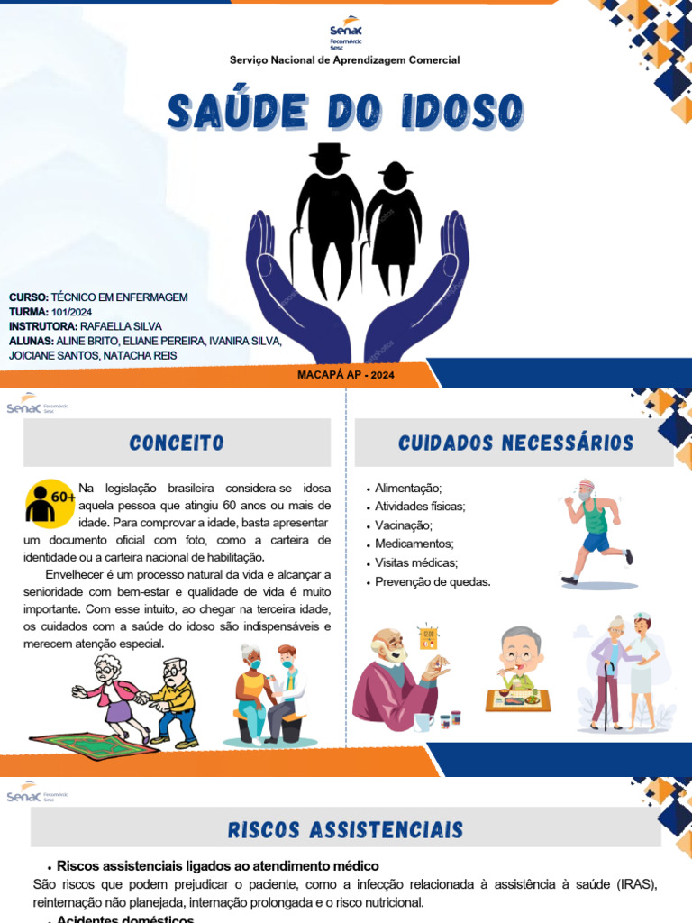 Grupo 05 Saúde Do Idoso Pdf Terceira Idade Enfermagem