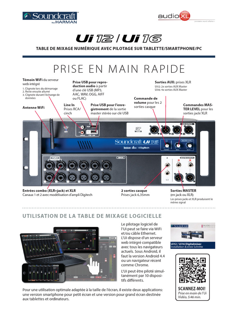 Prise en main de la table Ui Soundcraft | PDF | Android (Système d ...