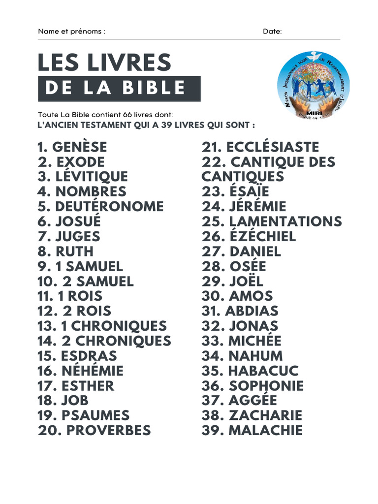 Liste des livres de la Bible | PDF