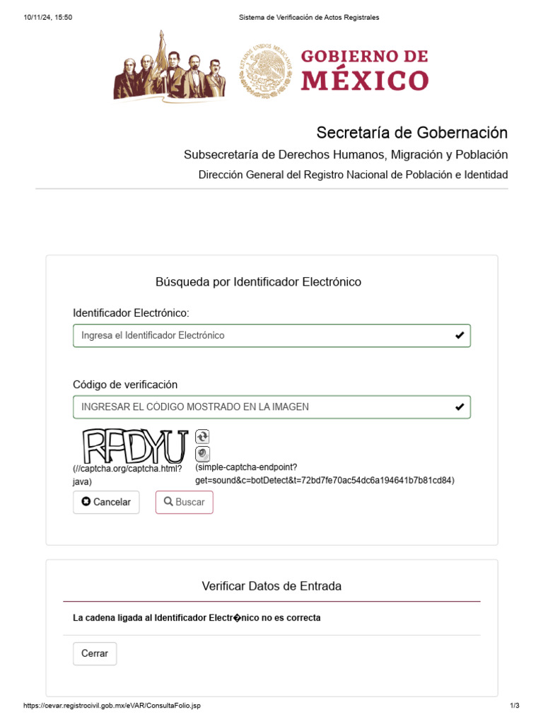 Verificación de Actos Registrales en CEVAR | PDF | Gobierno y ...