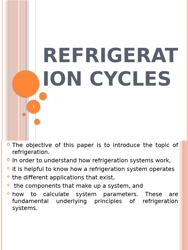 Understanding Refrigeration Cycles | PDF | Thermodynamic Properties