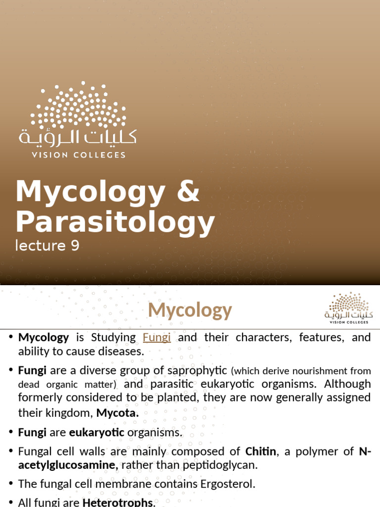 9 (Mycology + Parasitology) F 24 | PDF | Fungus | Microbiology