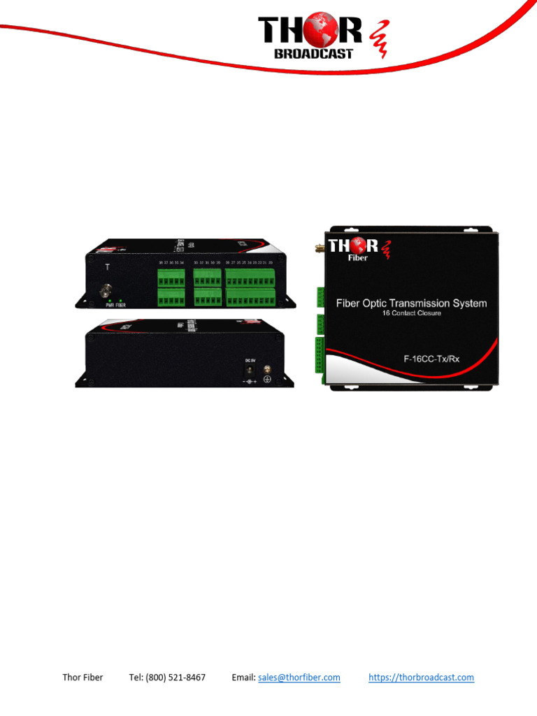Thor Fiber Optic Contact Closure System | PDF | Optical Fiber | Fiber ...
