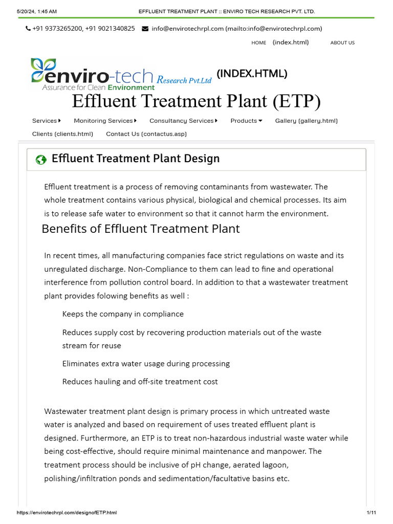 Effluent Treatment Solutions | PDF | Sewage Treatment | Water Treatment