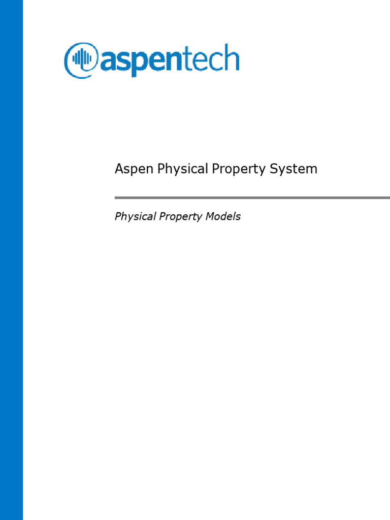 Aspen Physical Property System Guide | PDF | Enthalpy | Viscosity