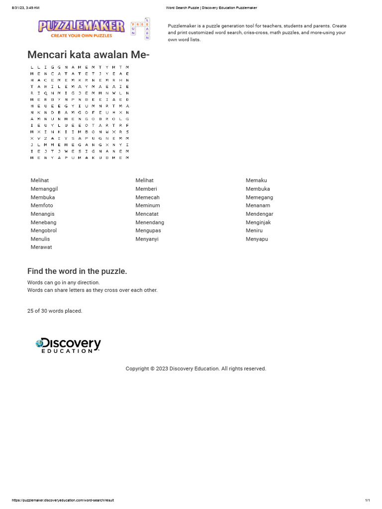 Modul BI Awalan Me | PDF | Language Arts & Discipline