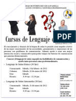 Curso Corto Lenguaje de Señas