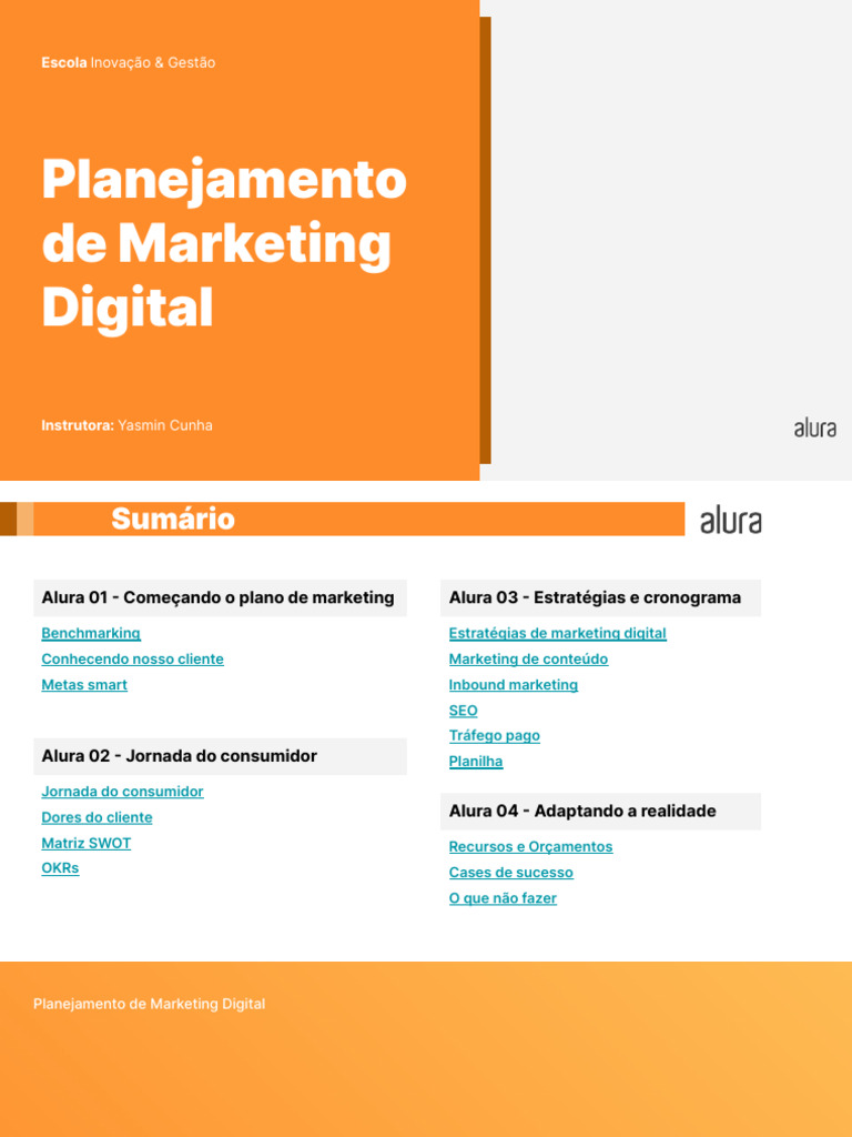 Planejamento de Marketing Digital Eficaz | PDF | Marketing | Avaliação ...