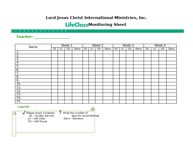 Lifeclass Monitoring Week1 4 | PDF