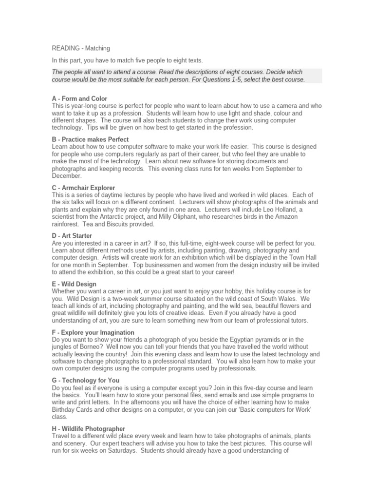 Course Matching for Career Goals | PDF | Career & Growth