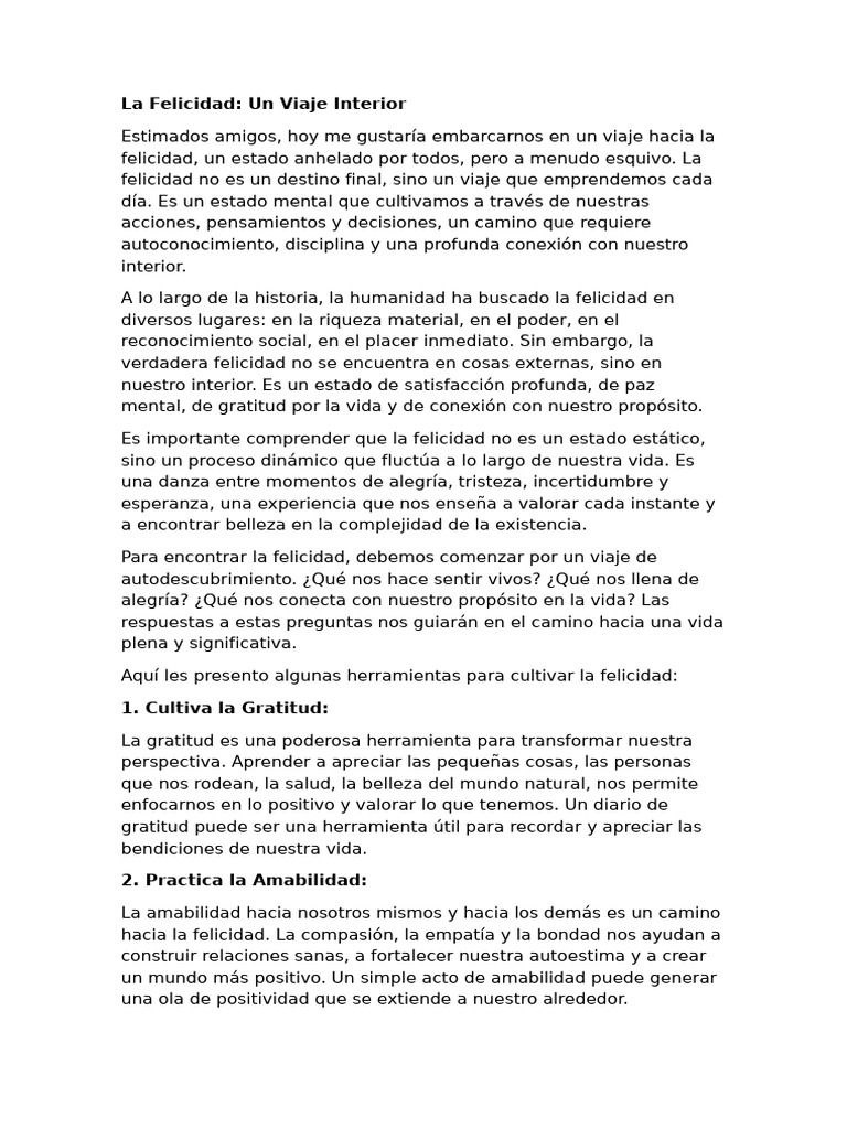 La Felicidad | PDF | Felicidad | Amor
