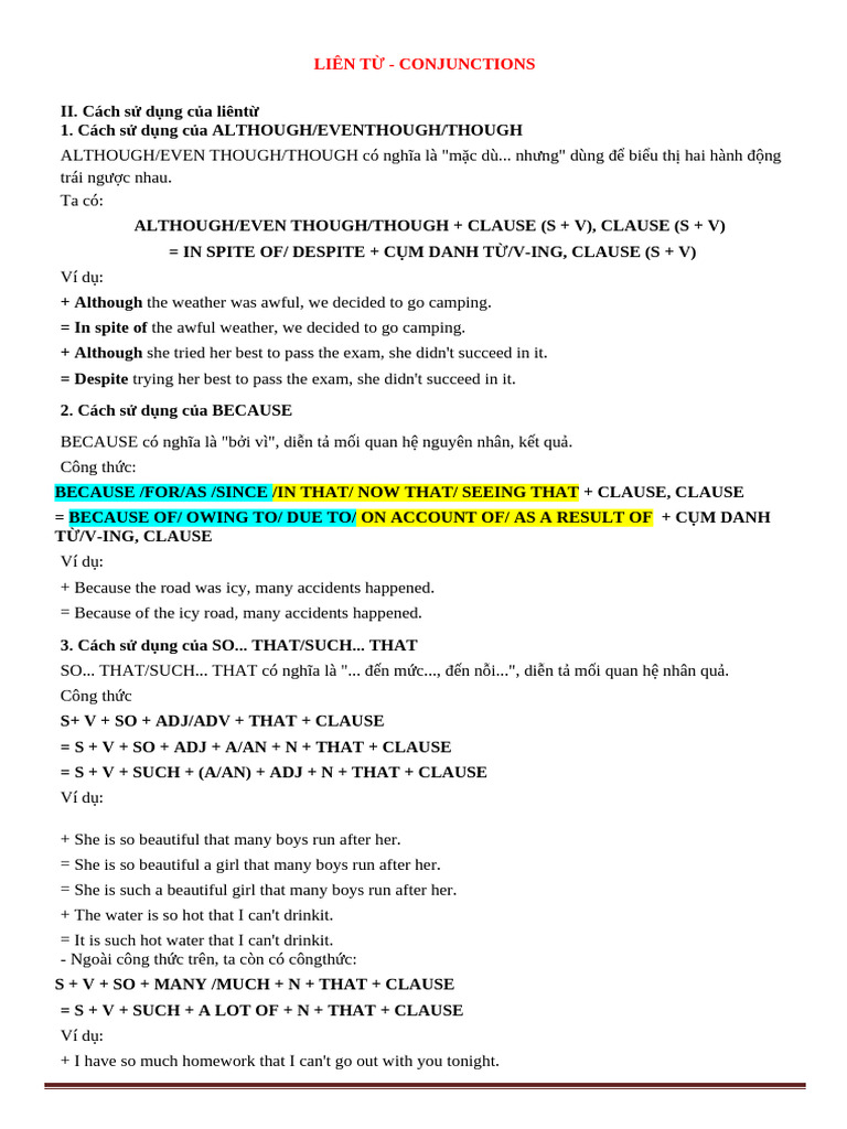 Conjunctions 10 | PDF