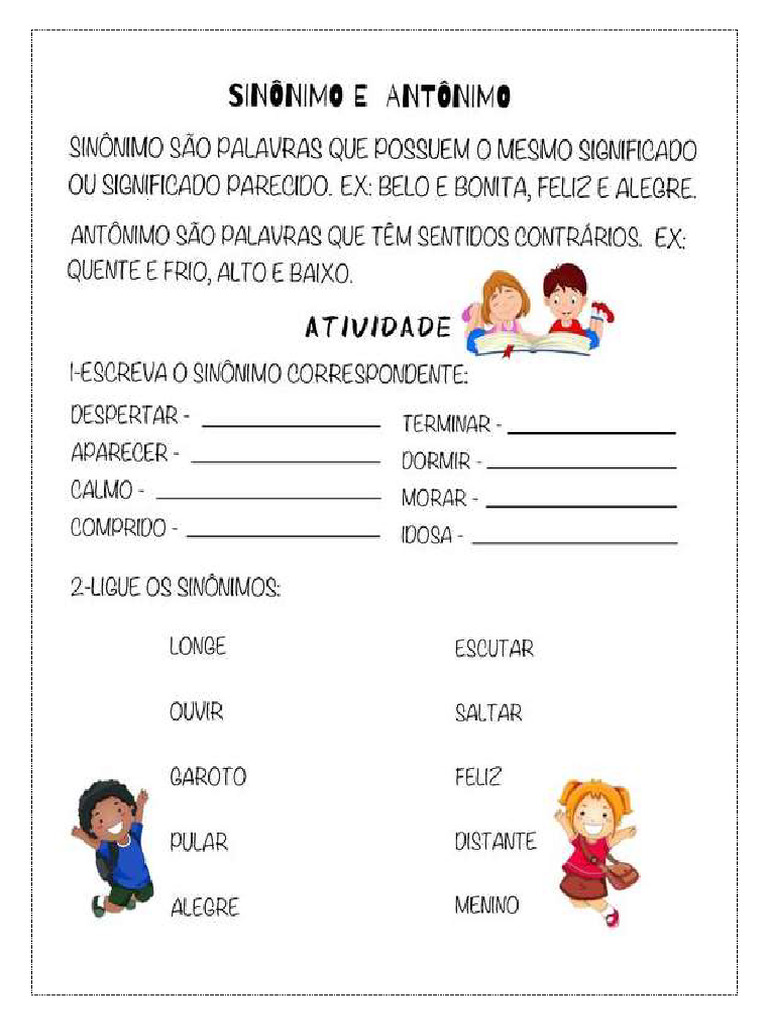 Sinônimo e Antônimo | PDF