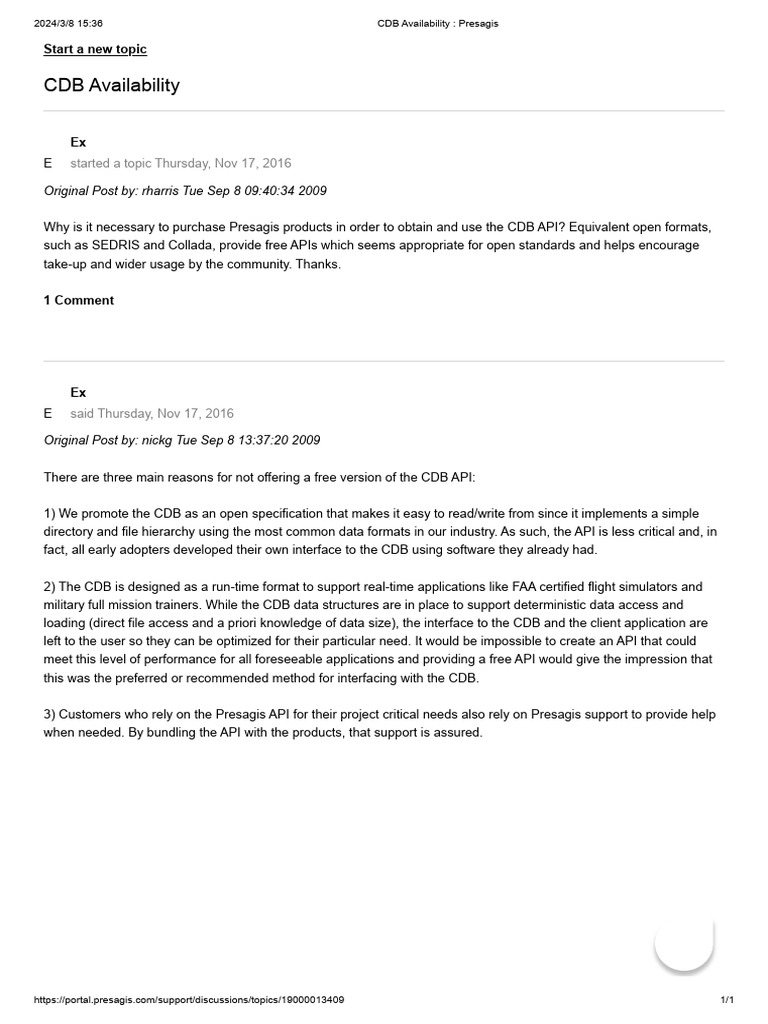 CDB API Purchase Justification | PDF