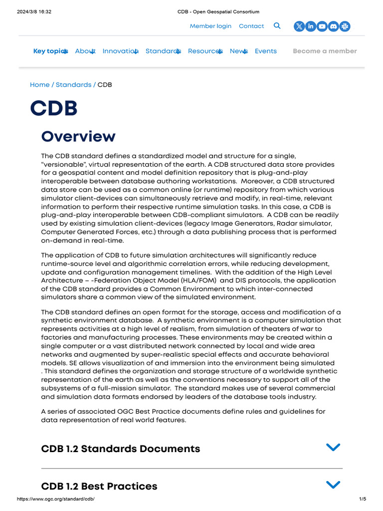 CDB Standard for Geospatial Simulations | PDF | Computing | Data