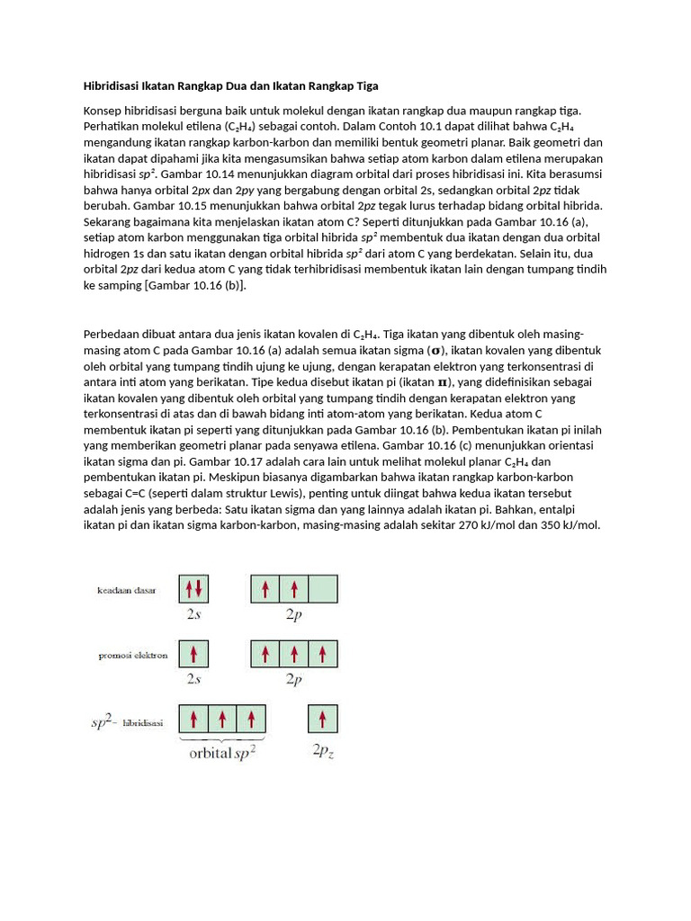 Hibridisasi Ikatan Rangkap C dan O | PDF | Seni | Sains & Matematika