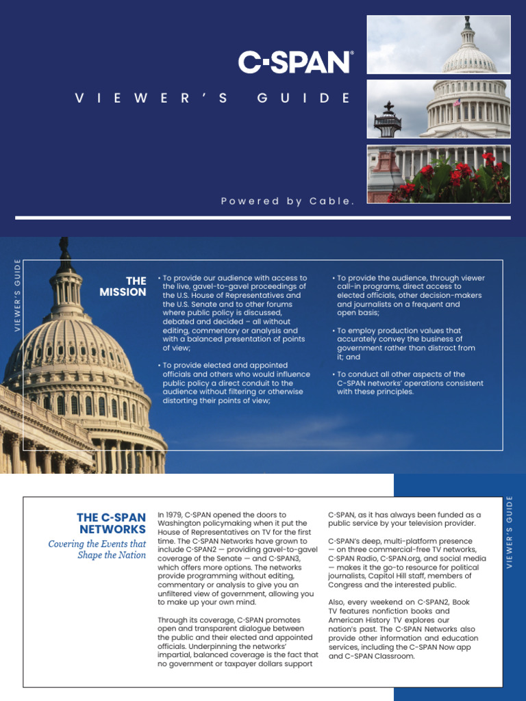 C-SPAN ViewerGuide September2021 | PDF | C Span | Broadcasting