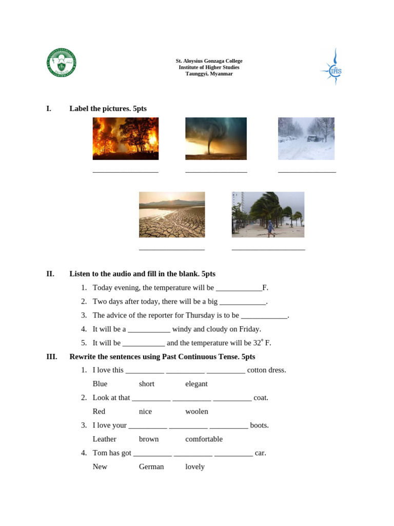St. Aloysius Gonzaga College Exercises | PDF | Chimpanzee