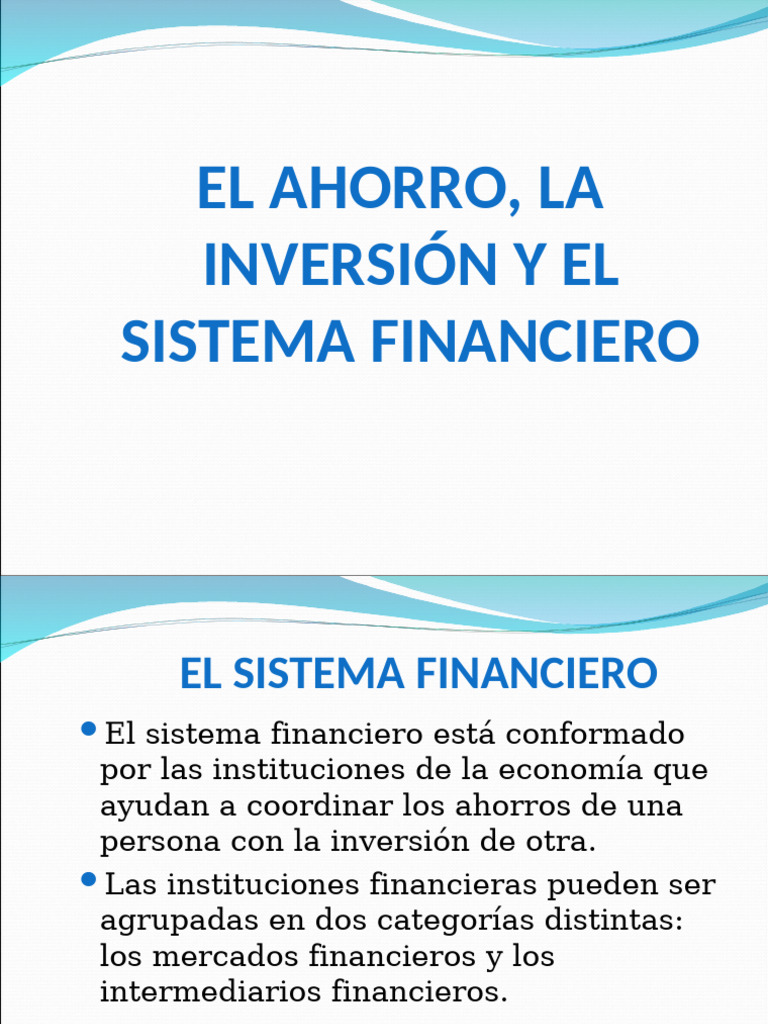 03 Ahorro Inversion y Sistema Financiero | PDF | Ahorro | Fondo de ...