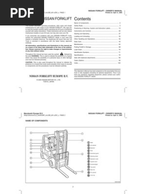 Forklift Owner S Manual Forklift Elevator