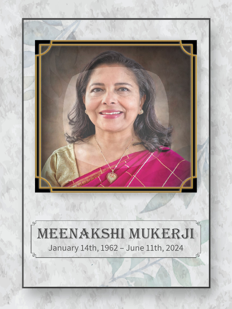 Meenakshi Mukerji - Memorial Booklet | PDF | Paper Art | Origami