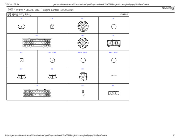 2007 Engine D6CB (L-ENG) Engine Control (ETC) Circuit | PDF