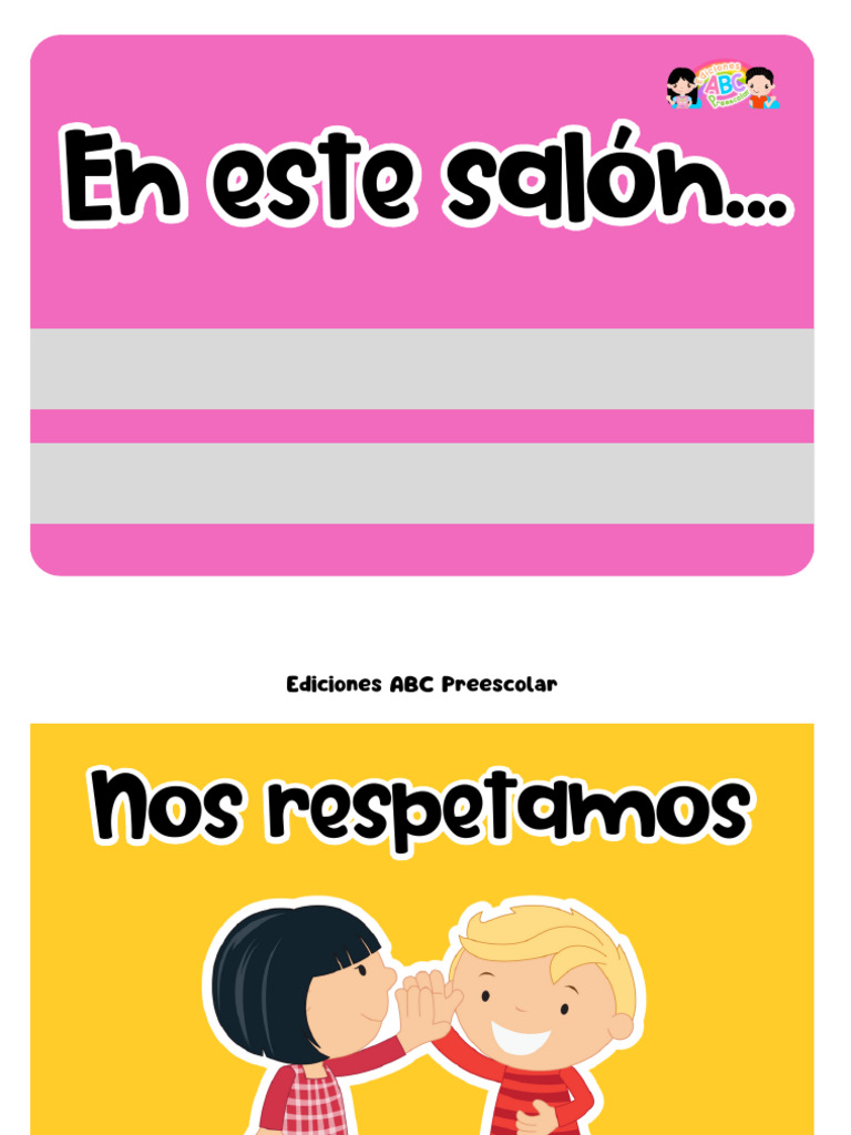 Normas de Convivencia Escolar para Niños | PDF