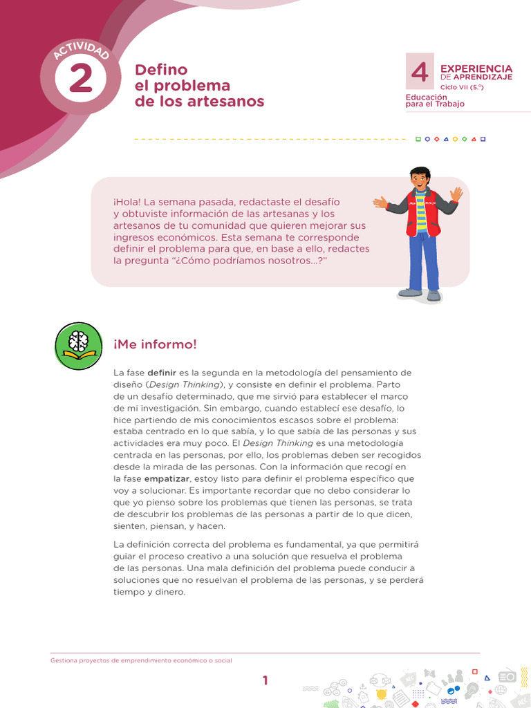 Definición de Problemas en Design Thinking | PDF | Evaluación