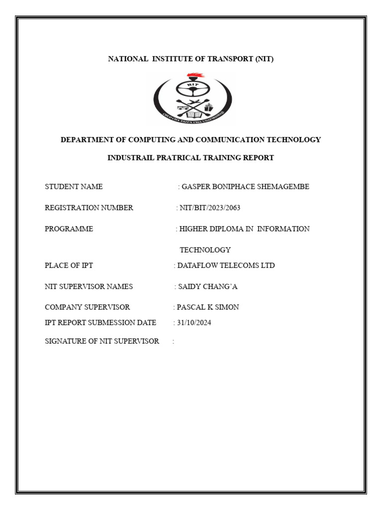 National Institute of Transport (Nit) | PDF | Computer Network ...