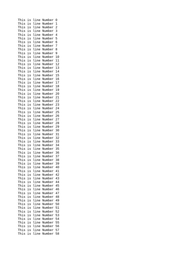 Line Numbers Document Overview | PDF