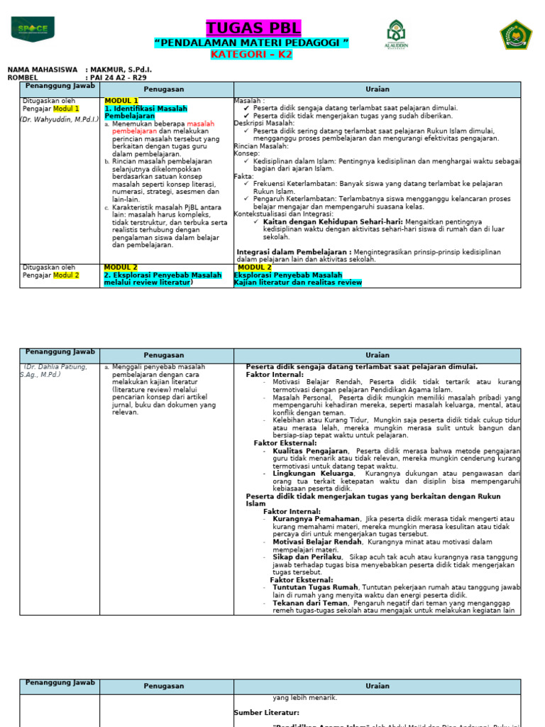 Template Baru - PBL (K2) | PDF