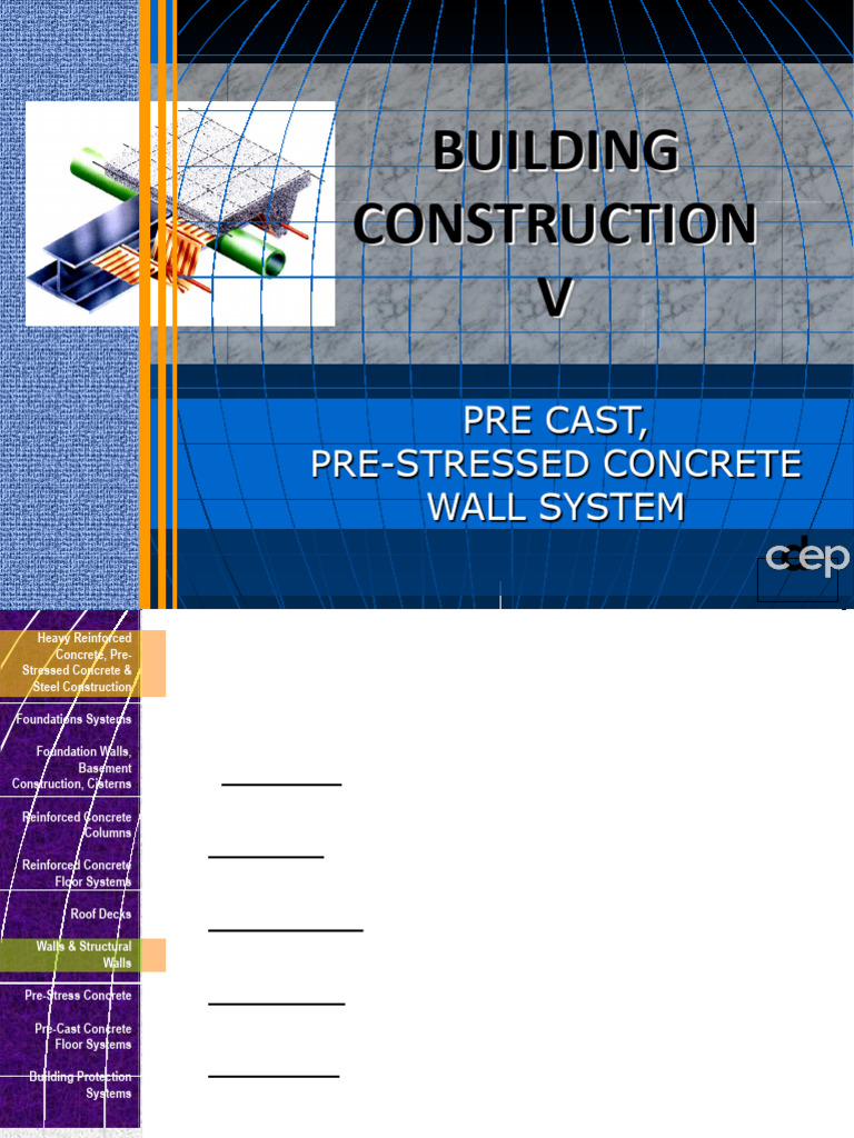 08 Precast Wall Construction | PDF | Precast Concrete | Wall