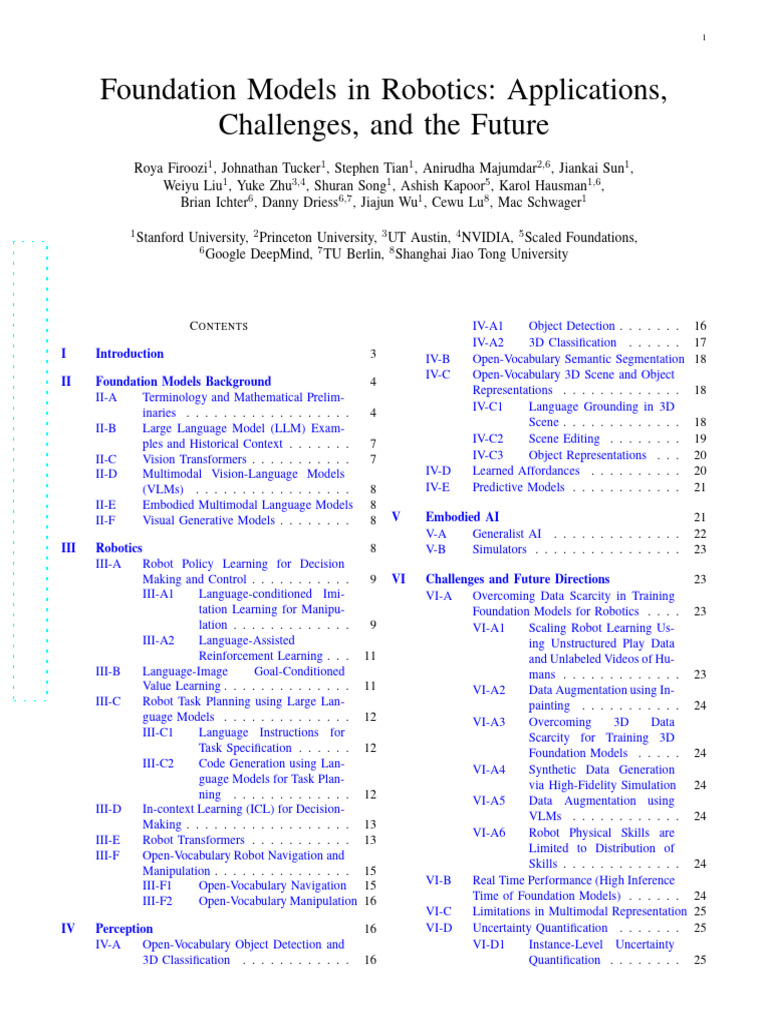 Foundation Models in Robotics: Applications, Challenges, and The Future ...