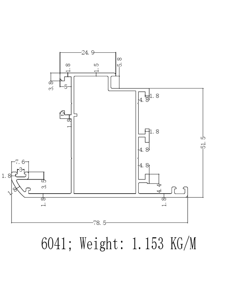 6041 Weight: 1.153 KG/M | PDF