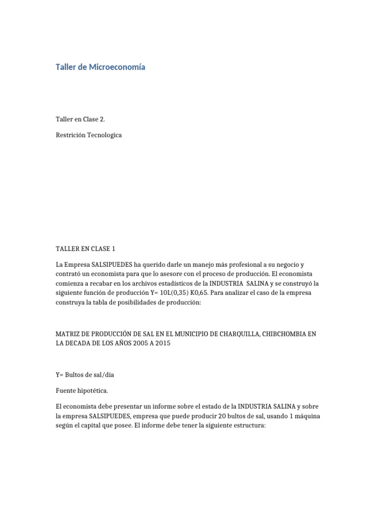Taller Resuelto Completo Micro | PDF | Ciencias económicas | Economias