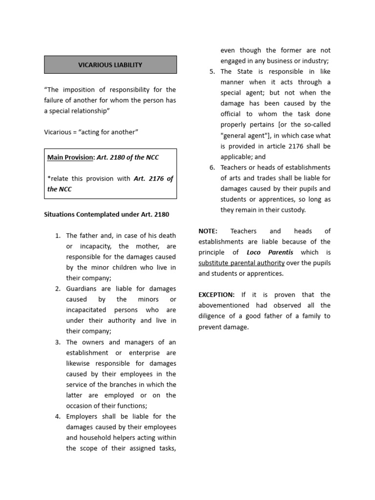Torts and Damages - Final Exam Notes | PDF | Legal Liability | Tort