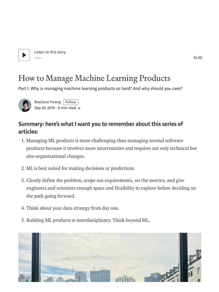 How To Manage Machine Learning Products - Towards Data Science | PDF ...